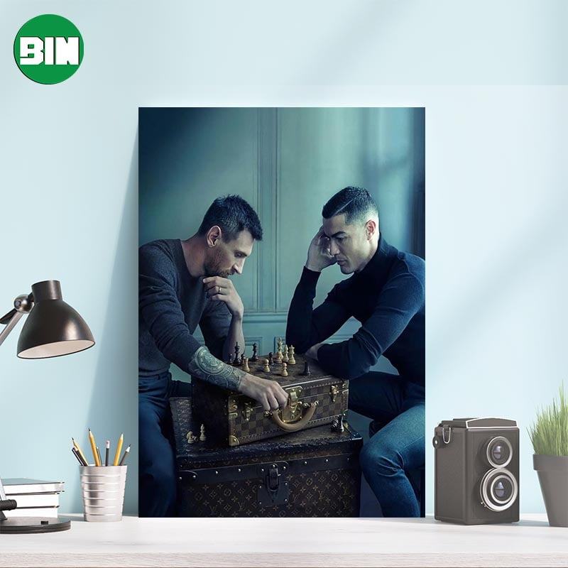 Louis Vuitton Collab With Cristiano Ronaldo And Lionel Messi Legend Moment  Poster - Canvas - Binteez