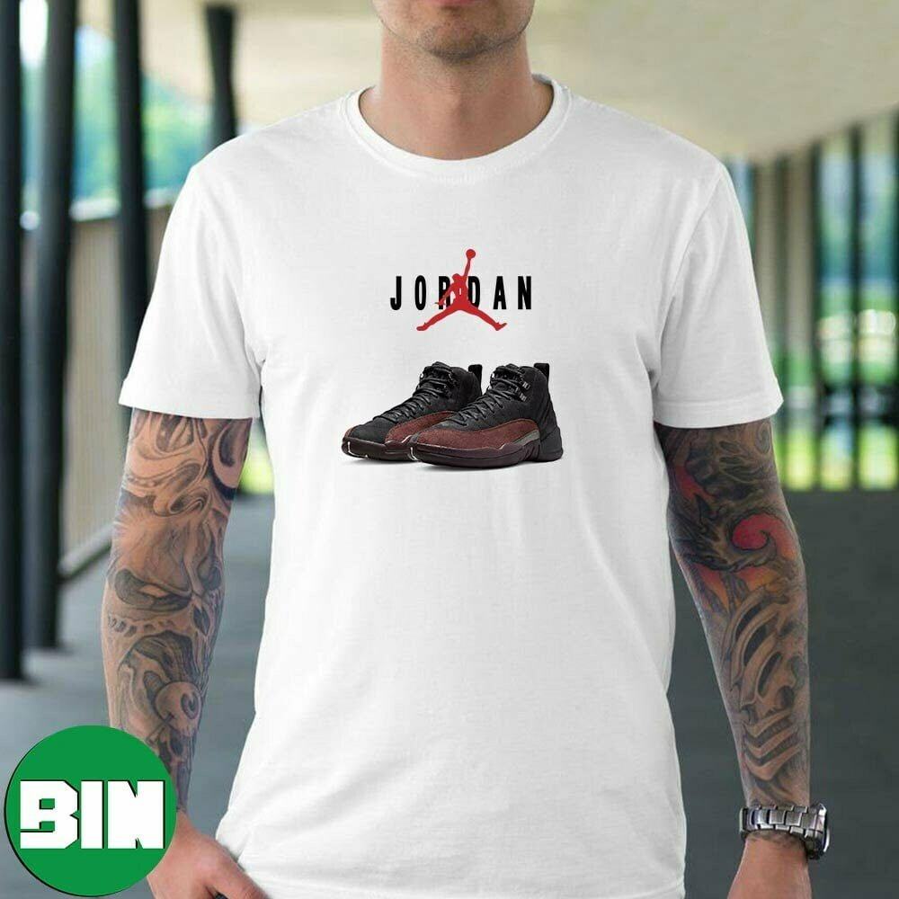 A Ma Maniere x Air Jordan 12 Retro Black Sneaker T-Shirt - Binteez