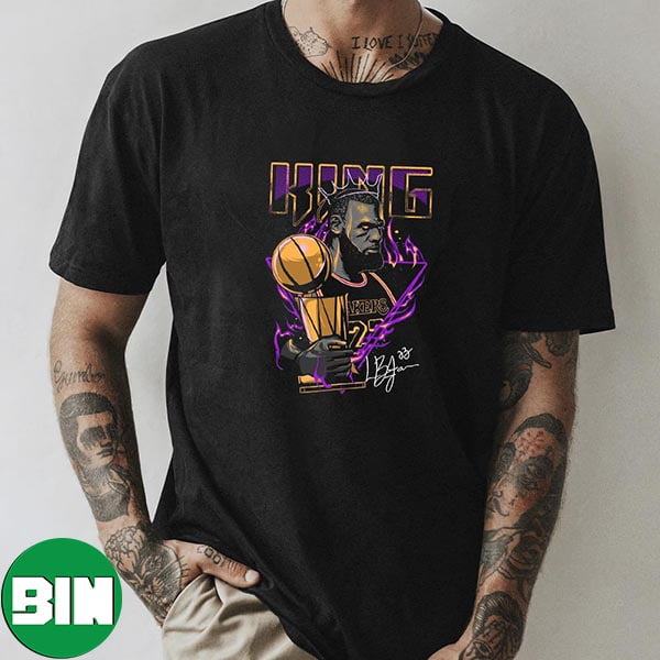 LeBron King James - Los Angeles Lakers NBA Champion Unique T-Shirt - Binteez