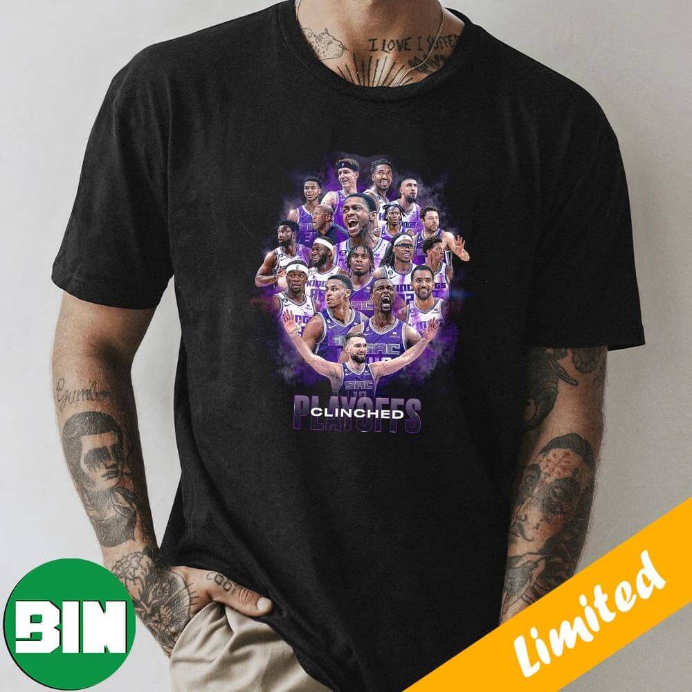 X-Sacramento Kings Lights The Brightest Of Beams The King Have Clinched A  Spot In The NBA Playoffs Fan Gifts T-Shirt - Binteez