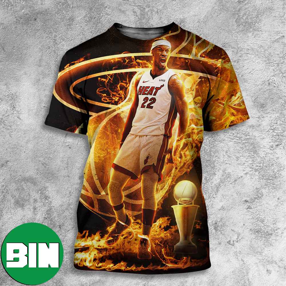 NBA Jimmy Butler 22 Miami Heat playoffs 2023 signatures shirt