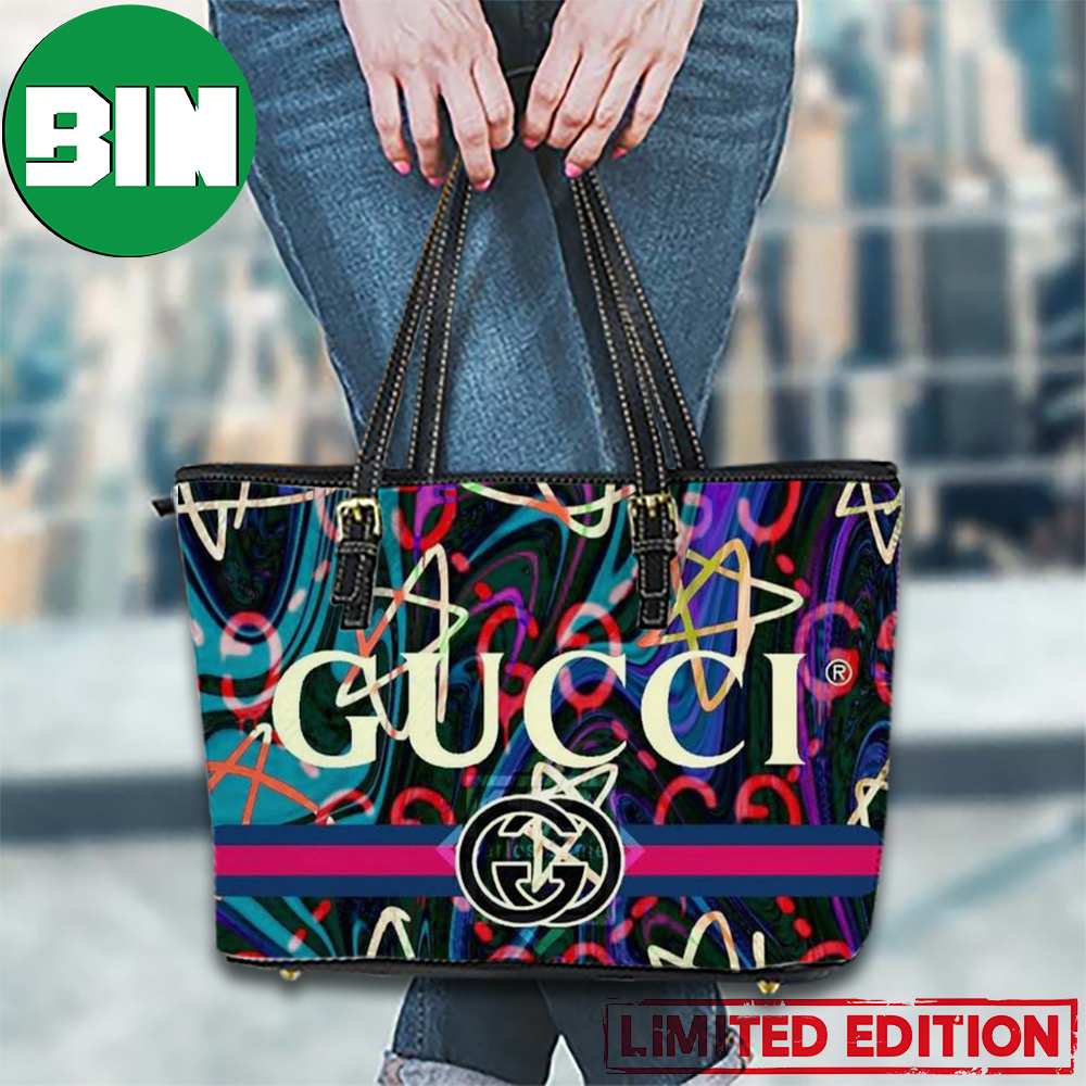 Gucci Colorful Background Leather Tote Bag Hot 2023 Leather Handbag -  Binteez