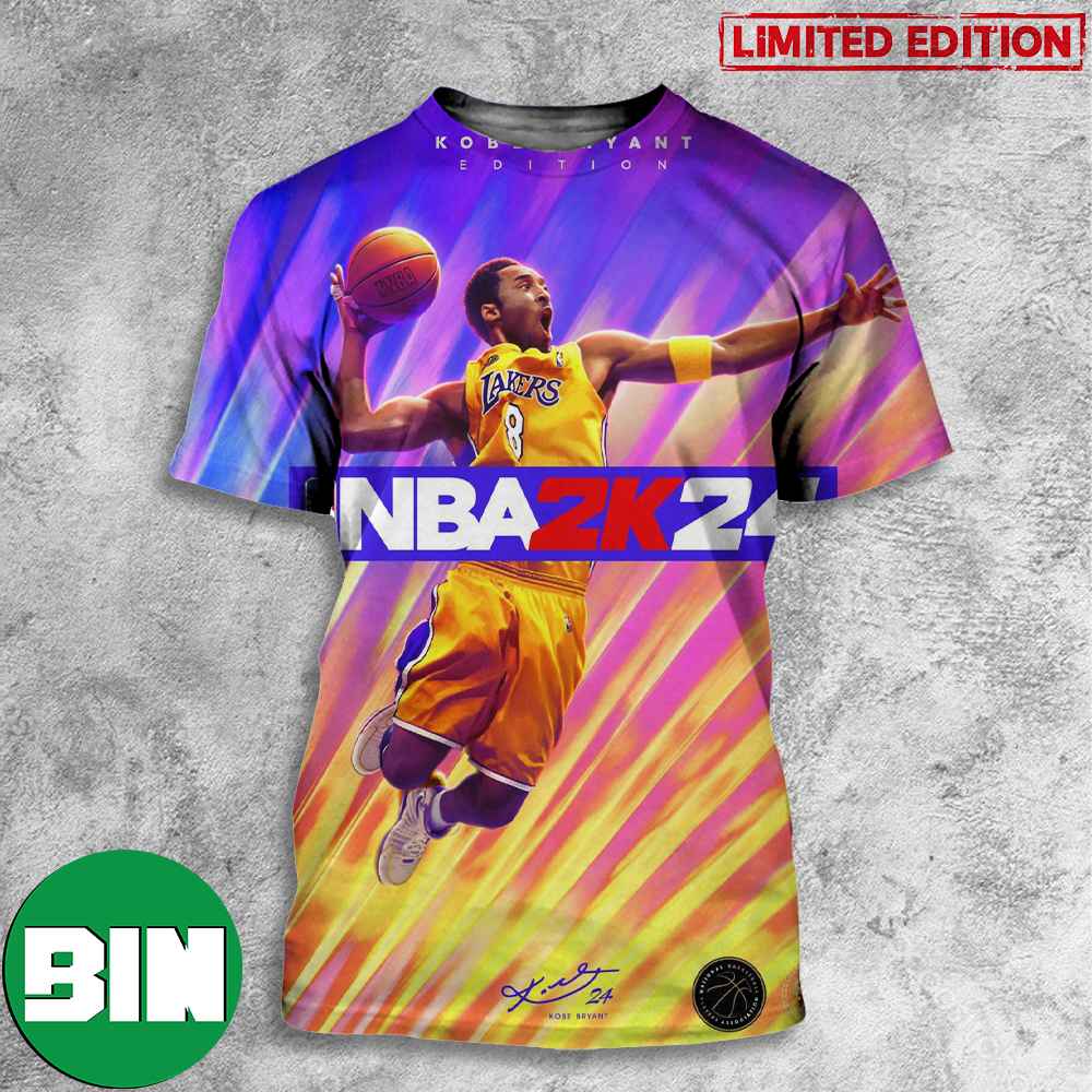 Kobe Bryant Edition Cover Of NBA 2K24 All Over Print T-Shirt - Binteez