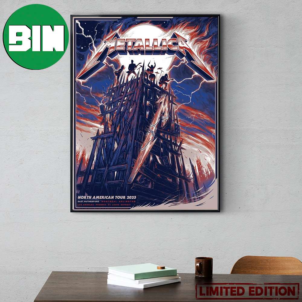 Metallica M72 East Rutherford NJ USA 2023 North American Tour August 4 And  6 Home Decor Poster Canvas - Binteez