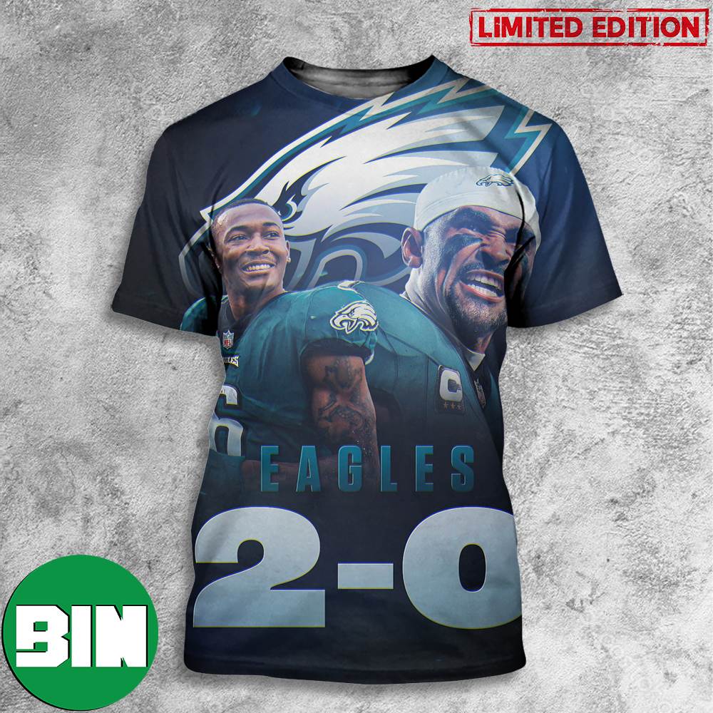 Philadelphia Eagles Win Minnesota Vikings 2-0 Strong Start For The Eagles  NFL 3D T-Shirt - Binteez