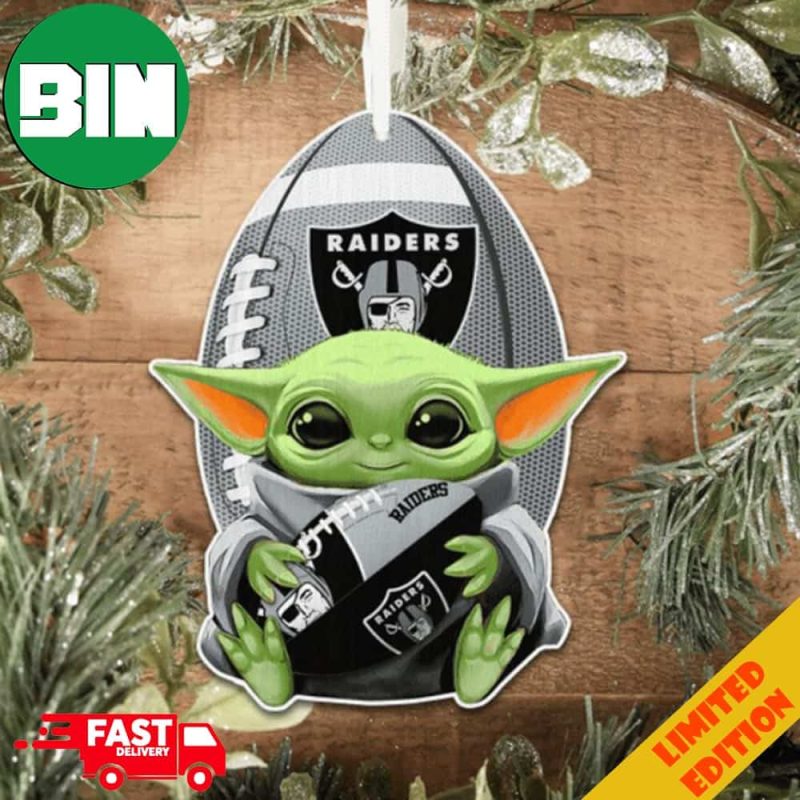 Baby Yoda Las Vegas Raiders NFL Tree Decorations 2023 Star Wars