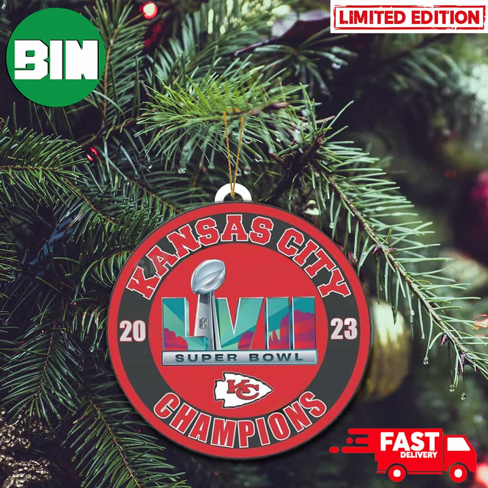 Chiefs Super Bowl LVII Champions Crystal Ornament