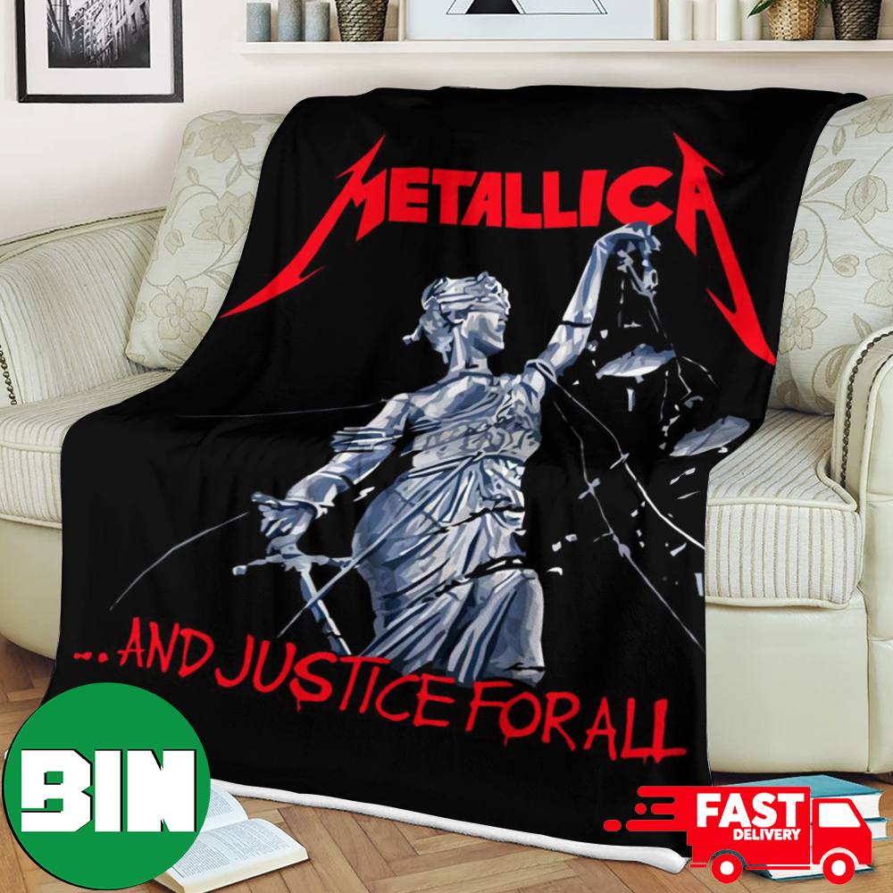 Metallica And Justice For All Home Decor For Fans Fleece Blanket