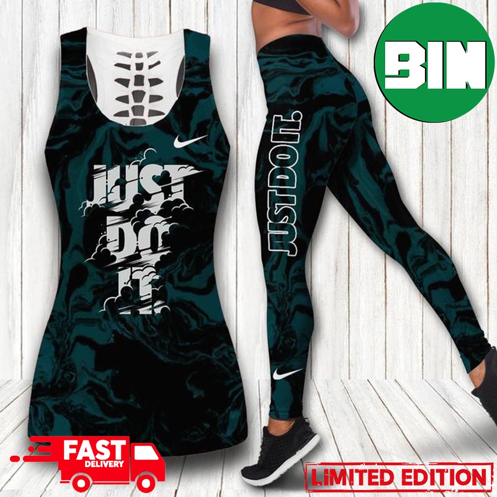Nike Just Do It Tank Top And Leggings Combo Sport 2023 For Women Outfit Gym  - Binteez