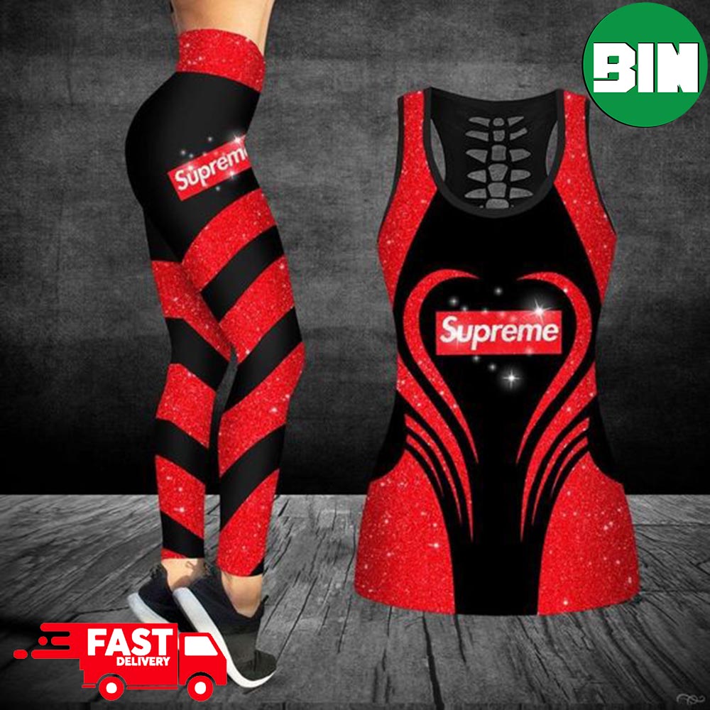 Supreme Combo Tank Top And Leggings Luxury Clothing Outfit Gym For Women  2023 Trending - Binteez