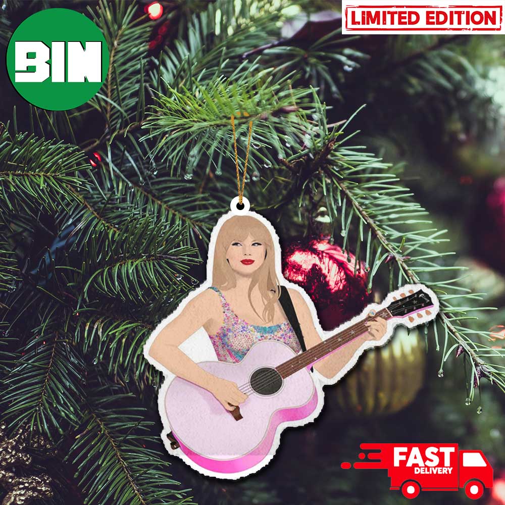 Taylor Swift with Guitar Ornament - Dig Gardens