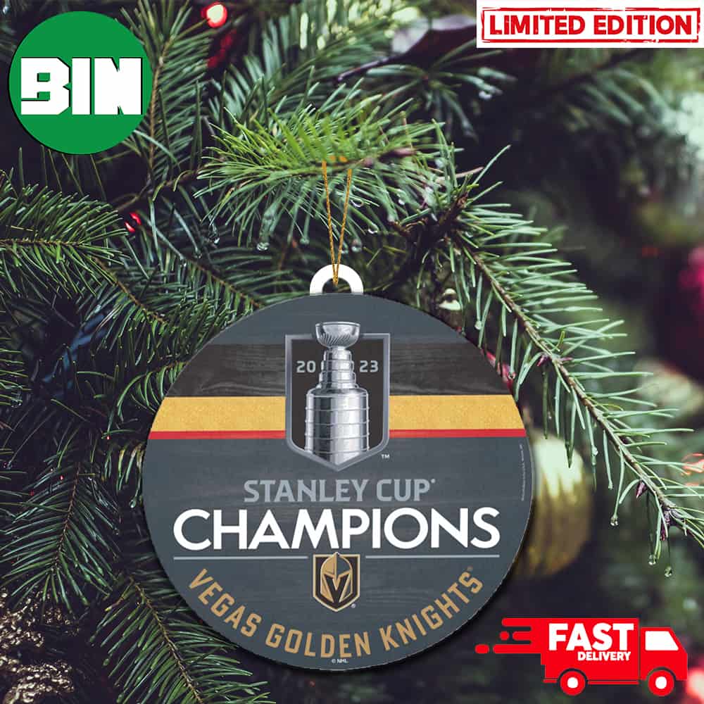 Vegas Golden Knights Stanley Cup Champions 2023 Custom Name Christmas Tree  Decorations Ornament - Mugteeco