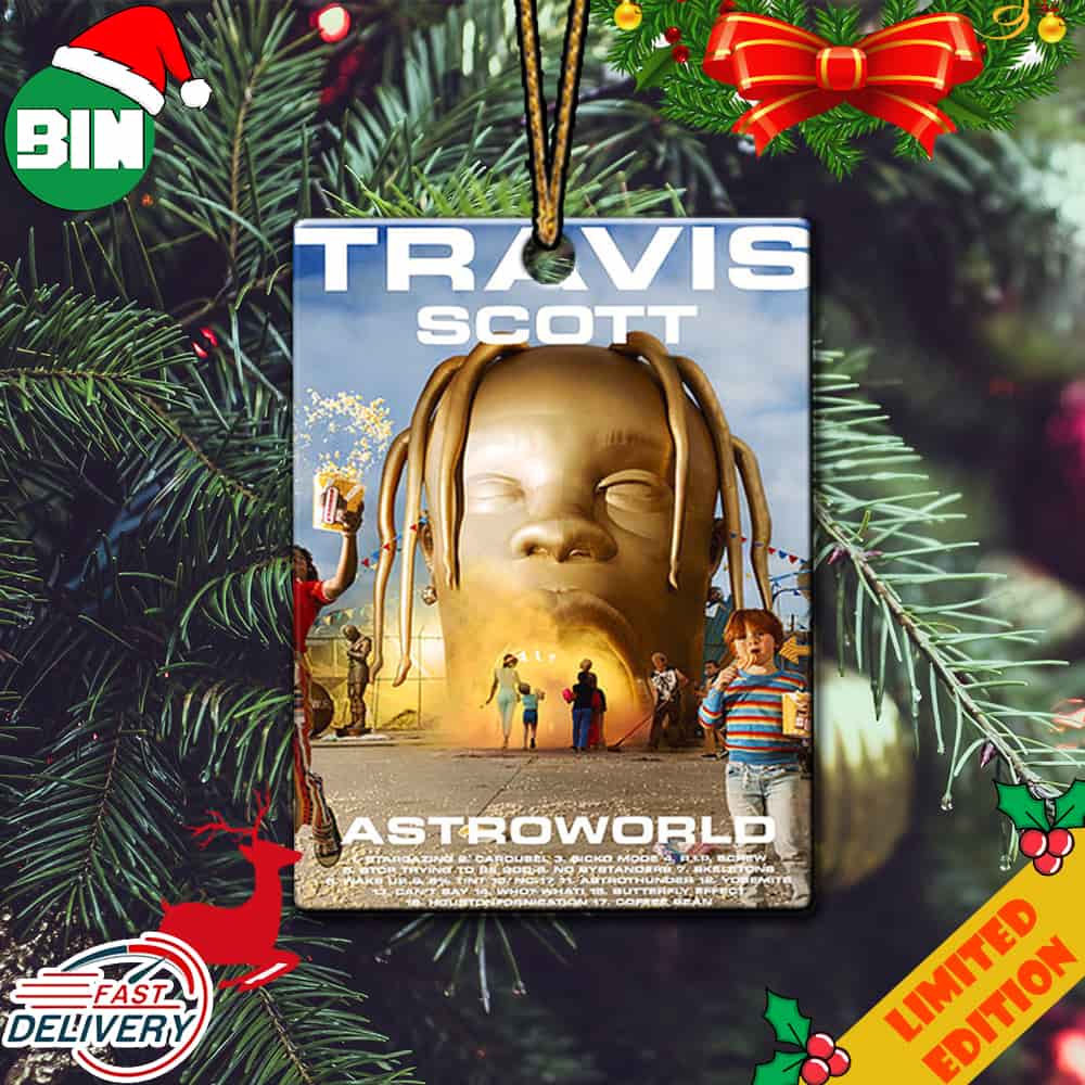 Travis Scott Astroworld Studio Album Christmas Tree Decorations