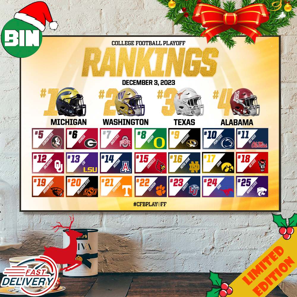 College Football Playoff Rankings December 3 2023 CFB Playoff Regular