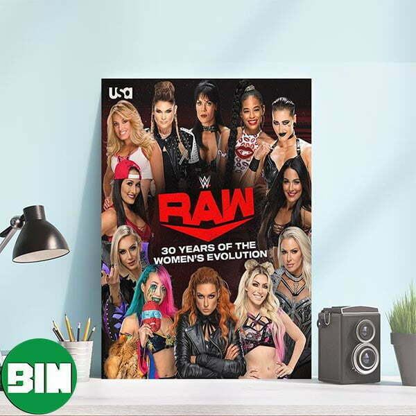 30 Years Of Woman On WWE – Woman Evolution Stans WWE Raw Home Decorations Poster-Canvas