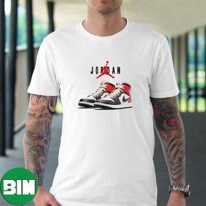 Air Jordan 1 Mid SE Newsprint Fashion T-Shirt