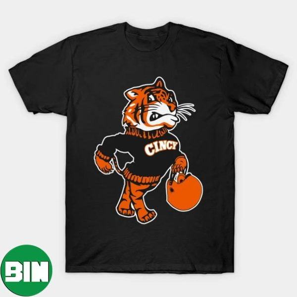 Cincinnati Bengals Vintage Fighting Mascot Fan Gifts T-Shirt
