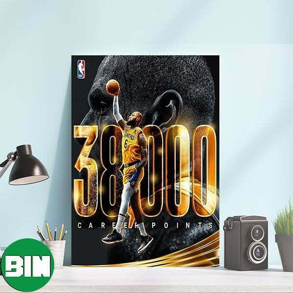 Congratulations To LeBron James Is The Second Player In NBA History To Score 38K Career Points Canvas-Poster