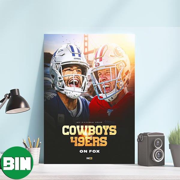 Dallas Cowboys vs San Francisco 49ers NFL Get Your Popcorn Ready For This One Canvas-Poster