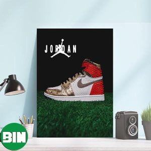 George Kittle Got Custom Air Jordan 1 Cleats And Shoes For San Francisco 49ers Playoff Game Home Decorations Poster-Canvas