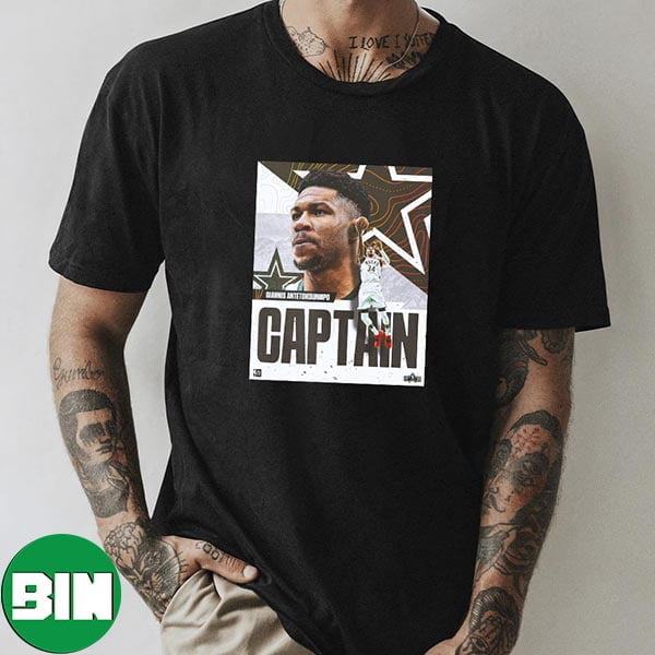 Giannis Antetokounmpo Milwaukee Bucks Is A NBA All Star Captain Unique T-Shirt