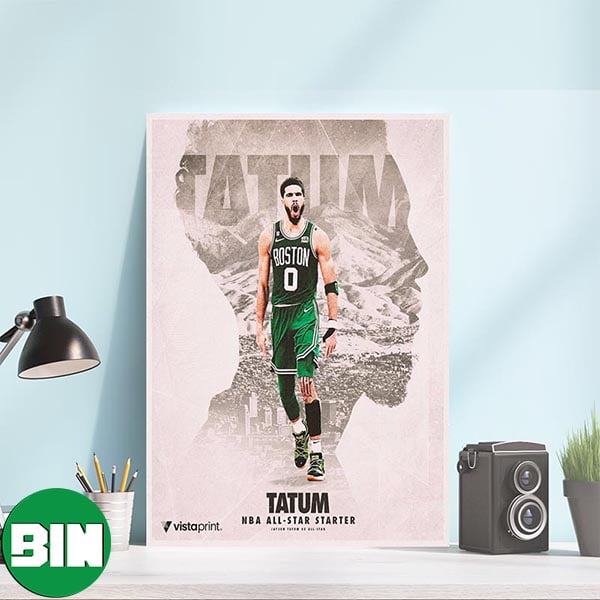 Jayson Tatum 4 Straight NBA All Star Appearances Boston Celtics Canvas-Poster