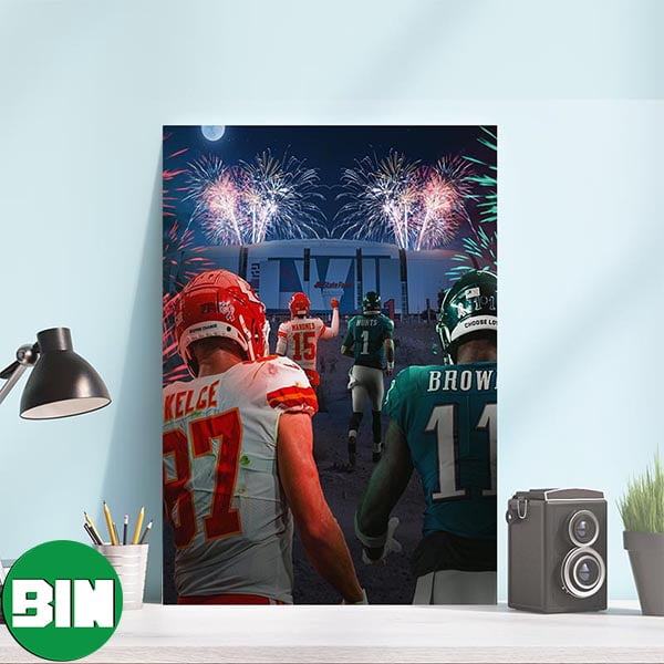 Kansas City Chiefs vs Philadelphia Eagles The Super Bowl LVII Is Set Canvas-Poster