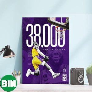 Los Angeles Lakers LeBron James Is Second Player In NBA History To Hit 38K Points Canvas-Poster