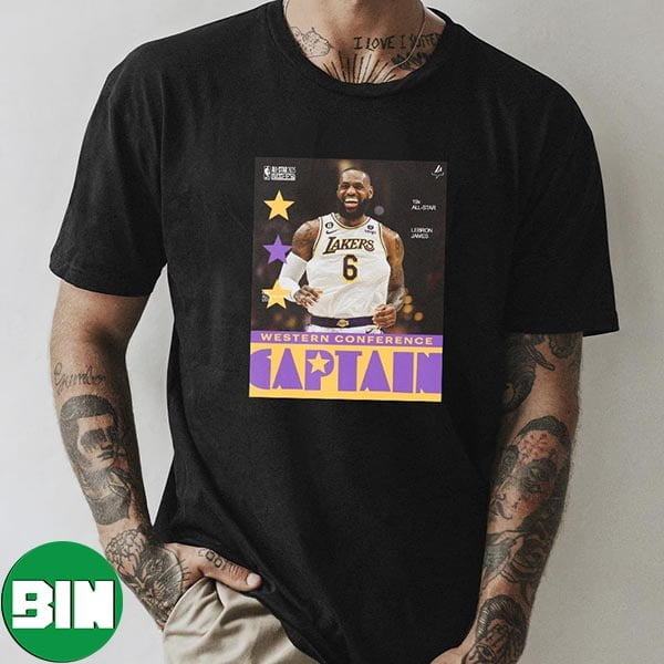 Los Angeles Lakers Six Straight Years As NBA All Star Captian For No Six LeBron James Unique T-Shirt
