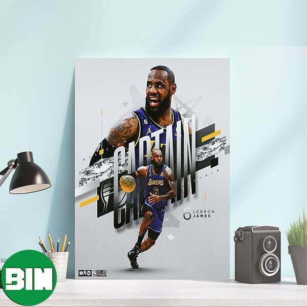 NBA Record Tying 19th All Star Selection LeBron The King James Is A Los Angeles Lakers Captain Home Decorations Poster-Canvas