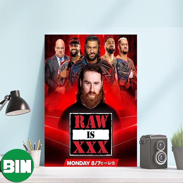 Paul Heyman x Solo Sikoa x The Usos Brothers x Sami Zayn WWE Raw Home Decorations Poster-Canvas