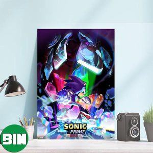 Sonic The Hedgehog Race Across The Shatterverse With Sonic Prime Home Decorations Poster-Canvas