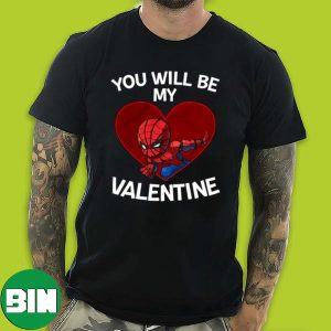 Spiderman You Will Be My Valentine For Couple T-Shirt
