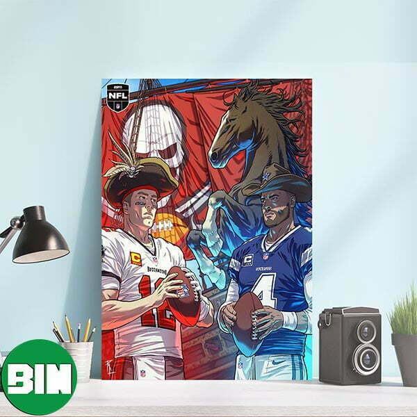Tampa Bay Buccaneers vs Dallas Cowboys NFL Wild Card Finale Poster-Canvas