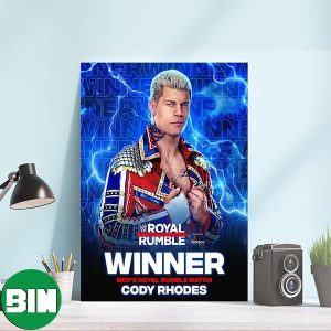 The WWE American Nightmare Had A Royal Rumble Dream Come True Cody Rhodes To Wrestle Mania Canvas-Poster