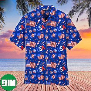 4th Of July Independence Day America Festive Aloha Hawaiian Shirt