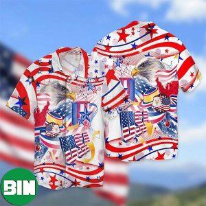 4th Of July Independence Day Eagle American Flag USA Hawaiian Shirt