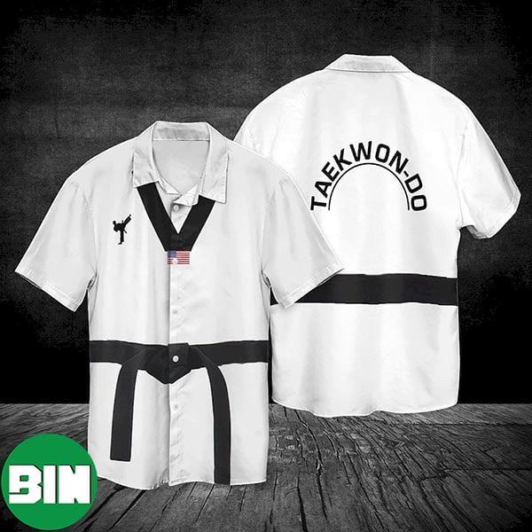 4th Of July Independence Day Taekwondo Black Belt Aloha Hawaiian Shirt