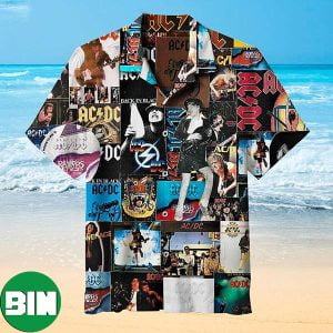 AC-DC Collage Art Hawaiian Shirt