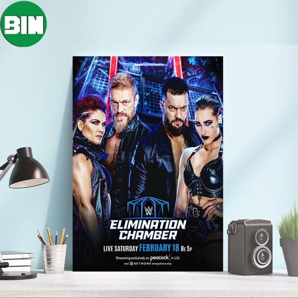 Adam Edge Copeland x The Beth Phoenix x Finn Balor x Rhea Ripley WWE Elimination Chamber WWE Hall Of Famers Poster-Canvas