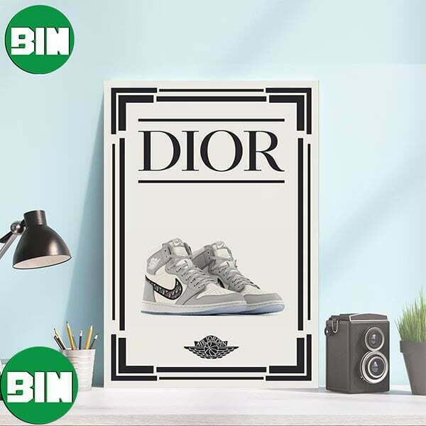 Air Jordan 1 High OG x Dior Decor Canvas-Poster