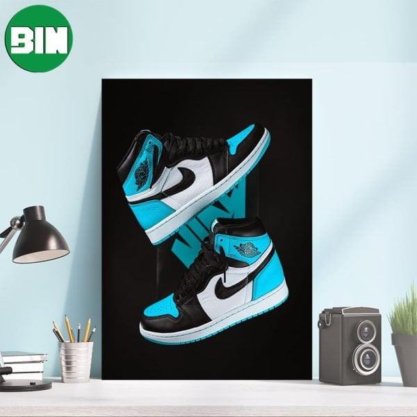 Air Jordan 1 Retro High OG Powder Blue Canvas-Poster