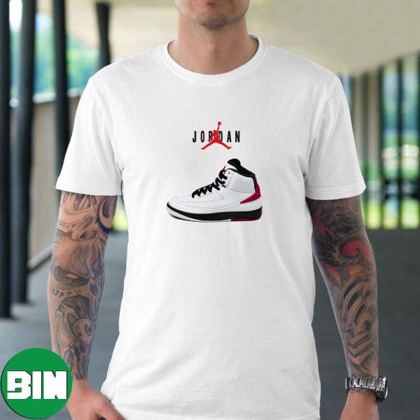 Air Jordan 2 Retro Chicago New Sneakers Style T-Shirt