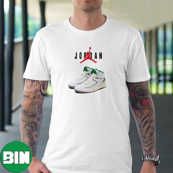 Air Jordan 2 Retro Lucky Green Fashion T-Shirt