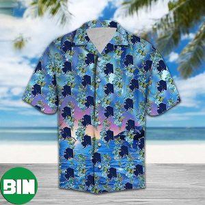 Alaska Aurora Lights Flower Summer Button-up Aloha Hawaiian Shirt