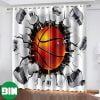 Chicago Bulls NBA Team Logo Window Curtains