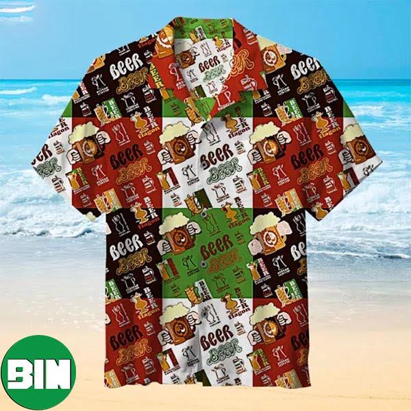 Beer Pattern Aloha Hawaiian Shirt
