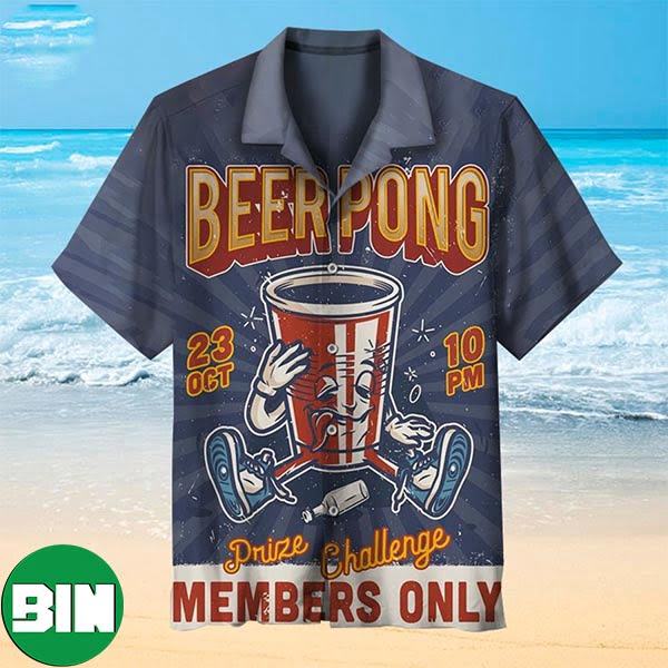 Beer Pong Drink Challenge Aloha Hawaiian Shirt
