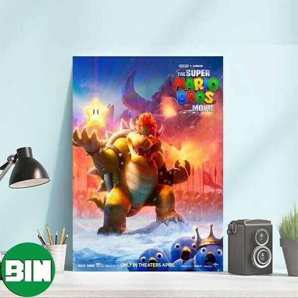 Bowser The Super Mario Bros Movie Villain Is Coming Decorations Poster-Canvas