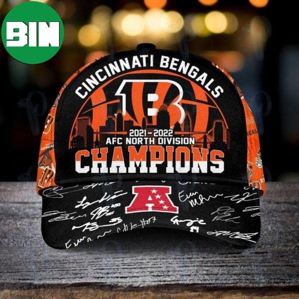 Cincinnati Bengals 2021 – 2022 AFC North Champions Signatures Hat-Cap